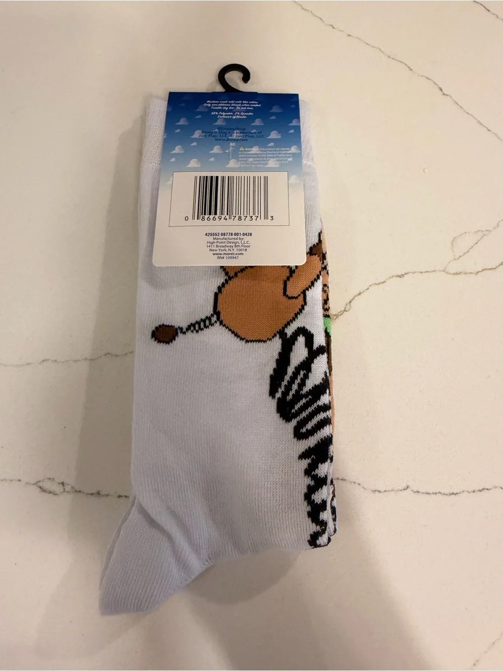 NWT Disney Pixar Toy Story Slinky Dog Crew Socks (1 Pair) – Brand New